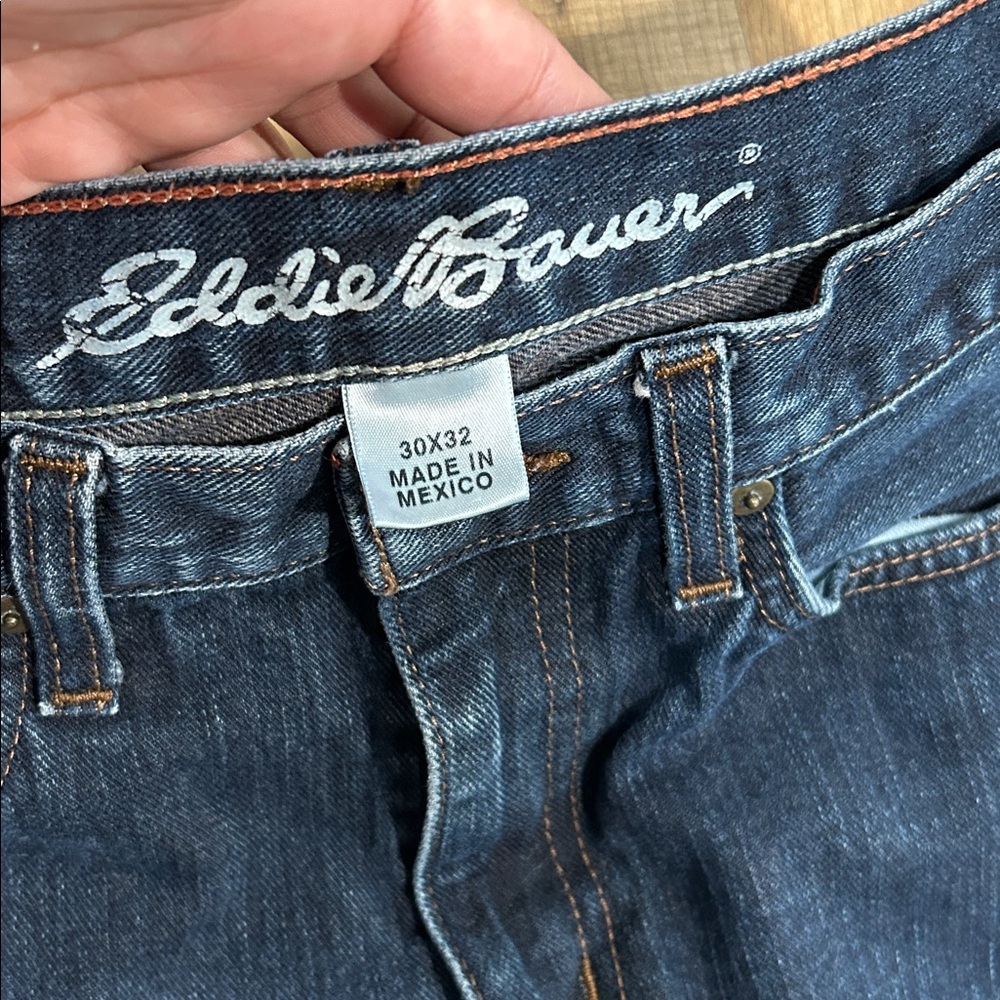 EDDIE BAUER MENS BOOT CUP BLUE JEANS Sz 30/32 - Picture 5 of 10